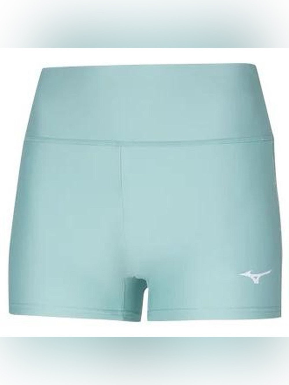Mizuno Women's High-Waist Bike Shorts - Light Aqua size medium